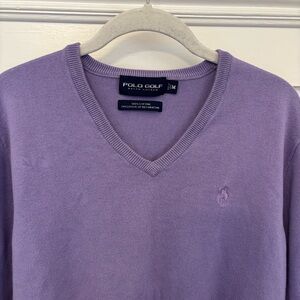 Ralph Lauren Lavender V-Neck Sweater